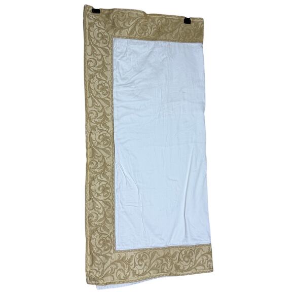 Frette Royal White Gold Filigree 25x25 Italy PillowCover PillowCase Bedding - Picture 3 of 9